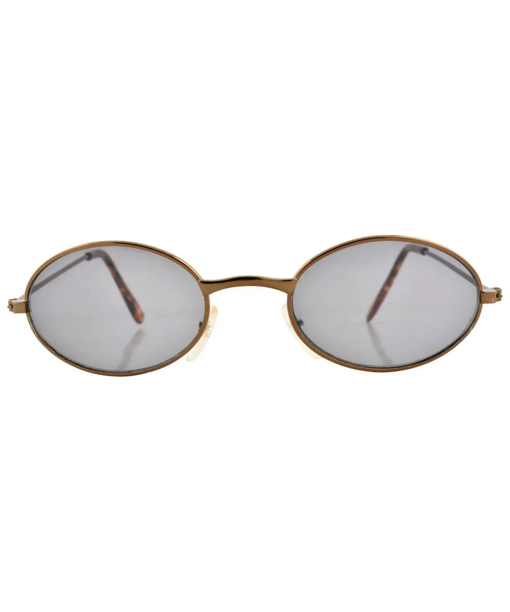 SHRIMP Copper Oval Sunglasses sold by Giant Vintage product image thumbnail 3