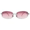 MAJESTIC Rimless Y2K Sunglasses sold by Giant Vintage