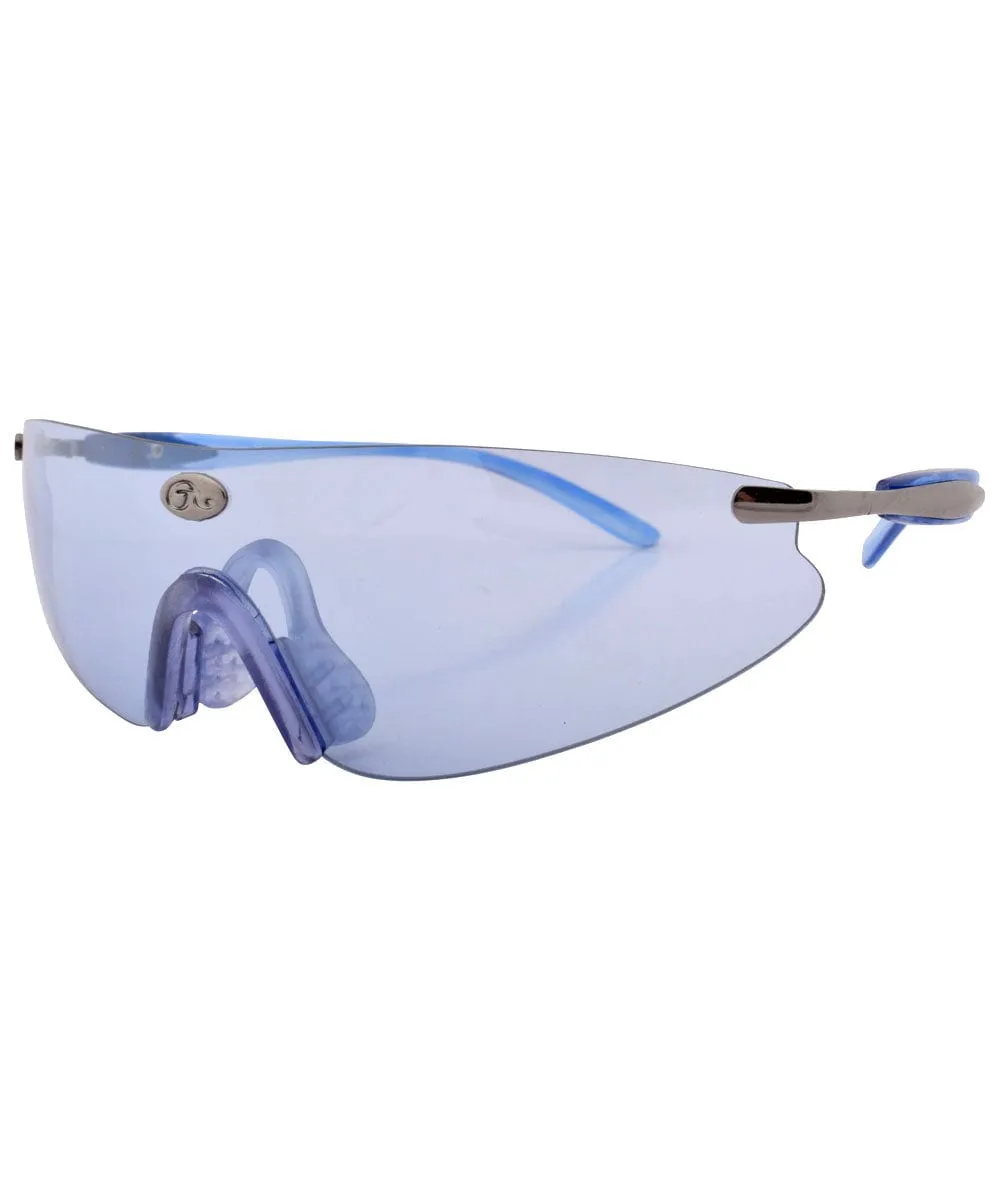 GOOGIE Blue Rimless Sunglasses sold by Giant Vintage product image thumbnail 2