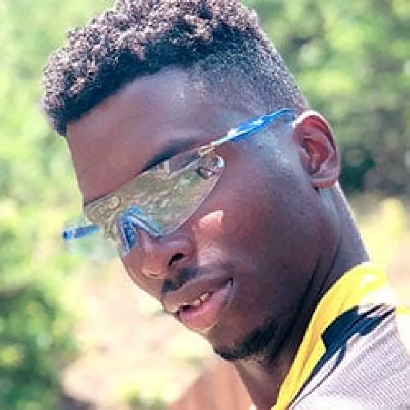 GOOGIE Blue Rimless Sunglasses sold by Giant Vintage