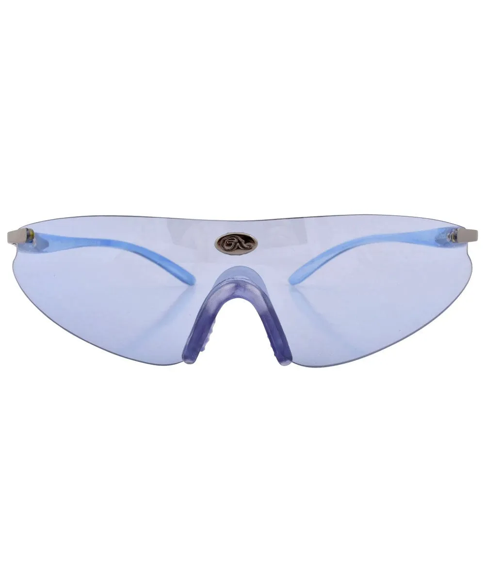 GOOGIE Blue Rimless Sunglasses sold by Giant Vintage product image thumbnail 3