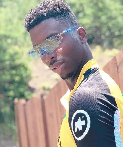 GOOGIE Blue Rimless Sunglasses sold by Giant Vintage product image thumbnail 4