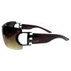 GLAZE TAWNY Amber Rimless Sunglasses sold by Giant Vintage