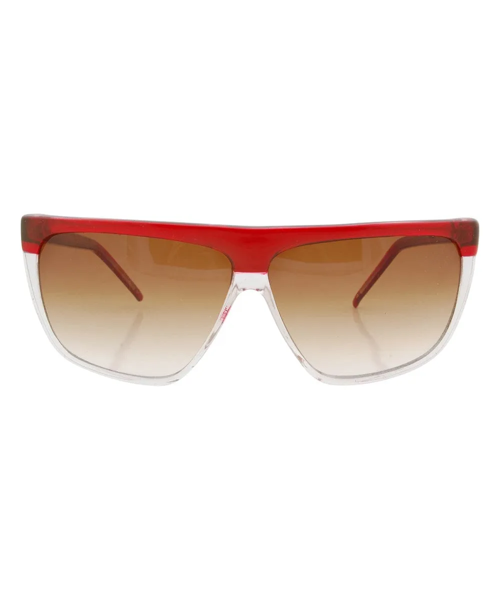 CANDY-BOT Red 80s Sunglasses sold by Giant Vintage product image thumbnail 3