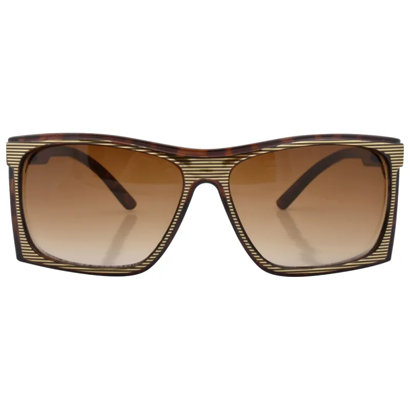 X-RAY Tortoise 80s Square Shield Sunglasses sold by Giant Vintage
