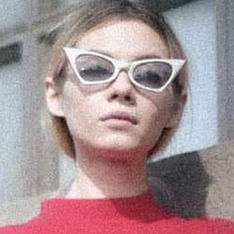 KADILLAC White/SD Cat-Eye Sunglasses sold by Giant Vintage