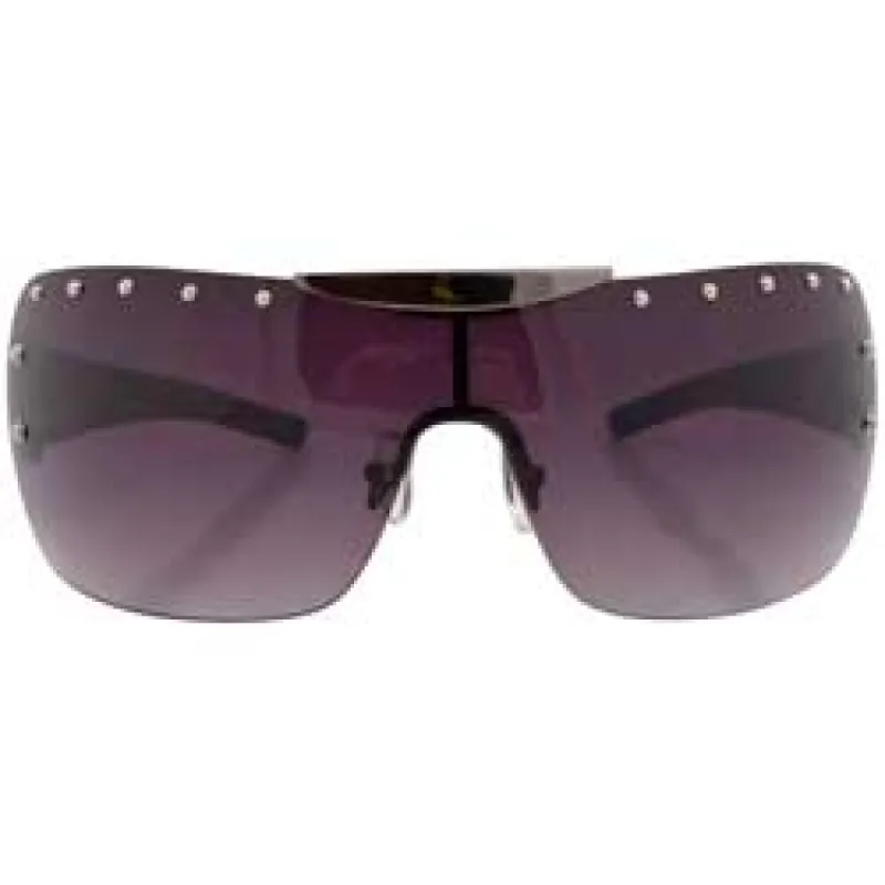 EUROBEAT Gunmetal Shield Sunglasses sold by Giant Vintage