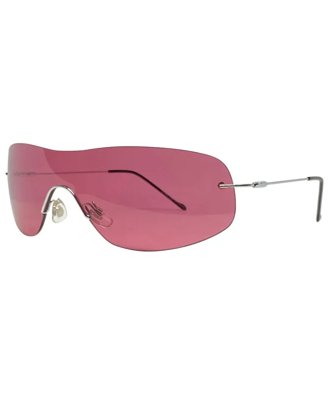 STARS Hot Pink Rimless Glasses sold by Giant Vintage