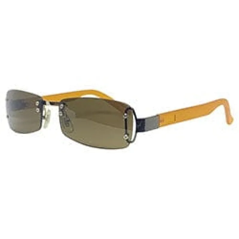 STONED Brown and Orange Frameless Sunnies sold by Giant Vintage