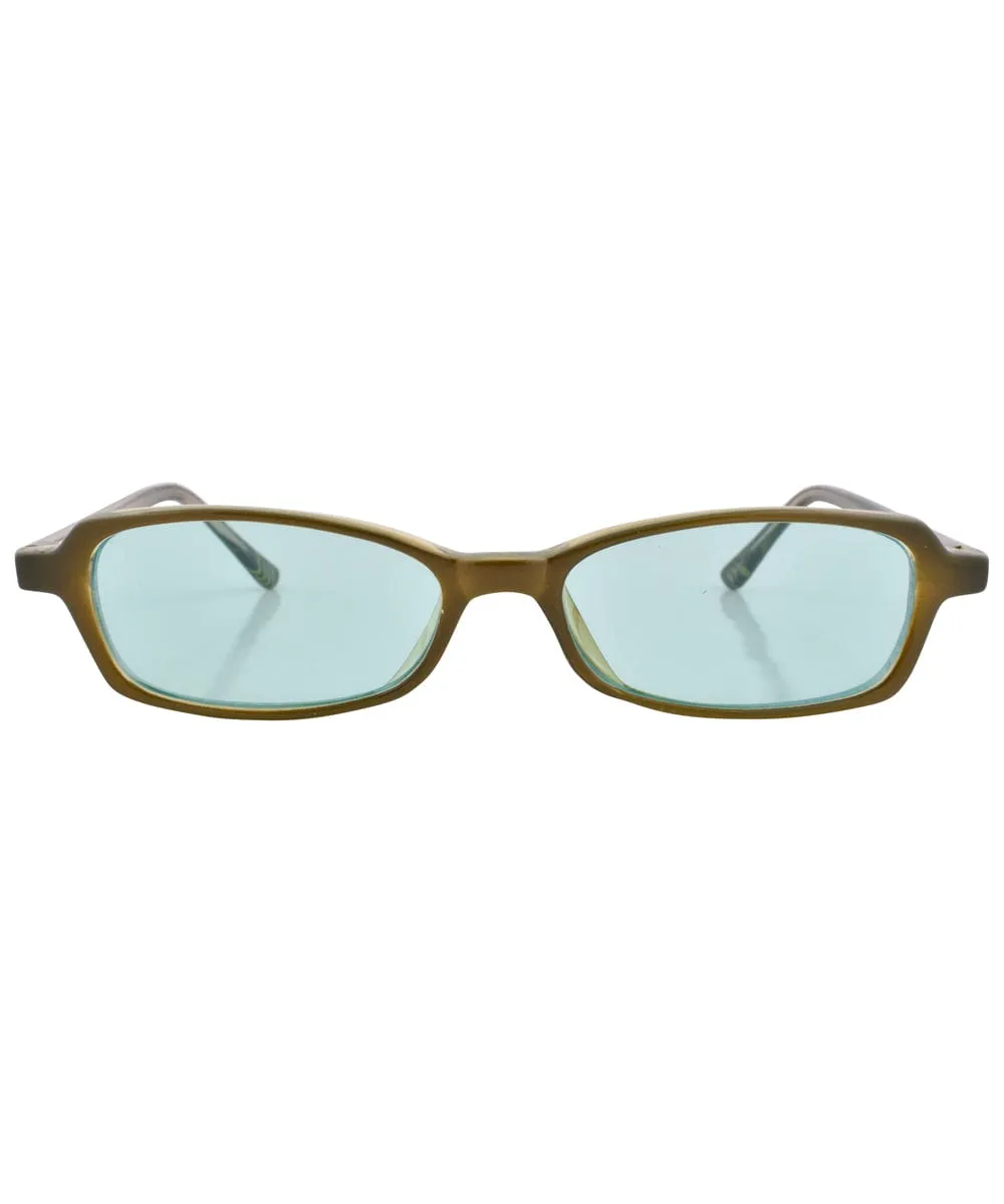 BESTIE Green Square 2000's Sunglasses sold by Giant Vintage product image thumbnail 3