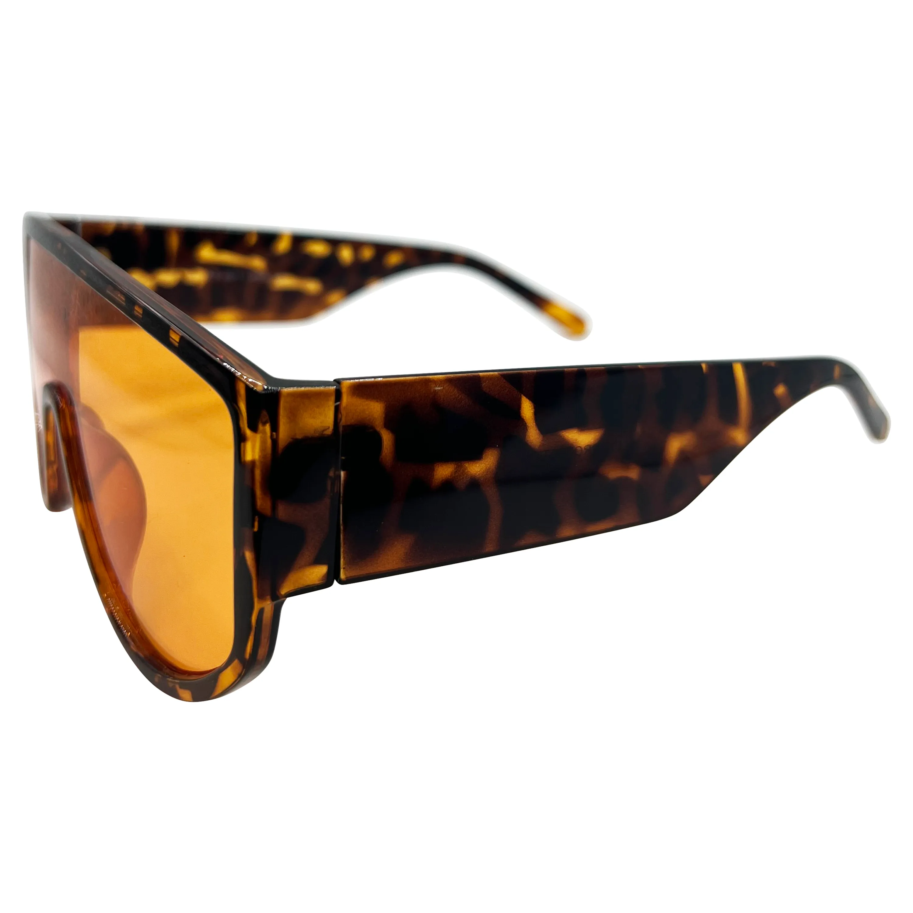 SMOKED OUT Calico/Orange Shield Sunglasses sold by Giant Vintage product image thumbnail 2