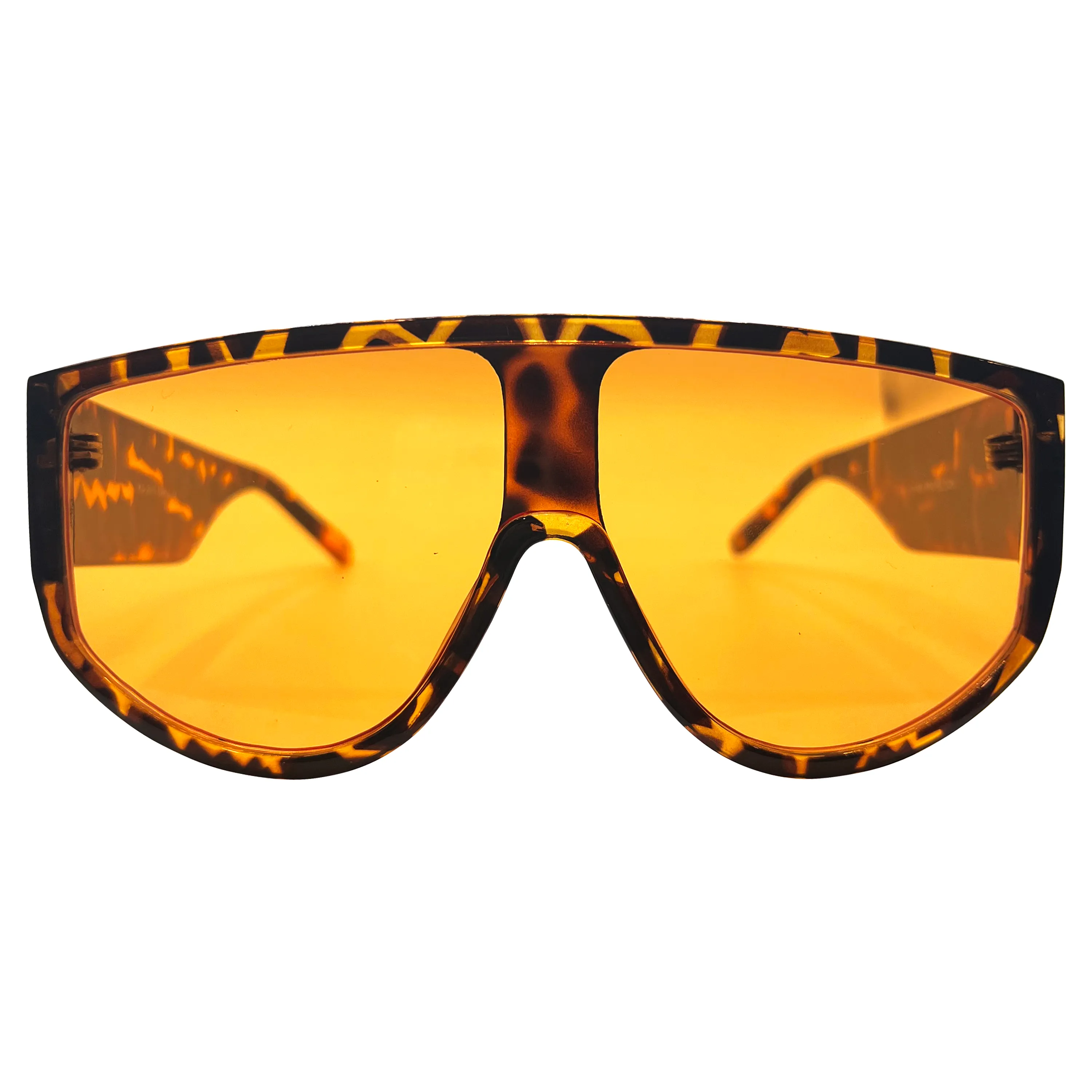 SMOKED OUT Calico/Orange Shield Sunglasses sold by Giant Vintage