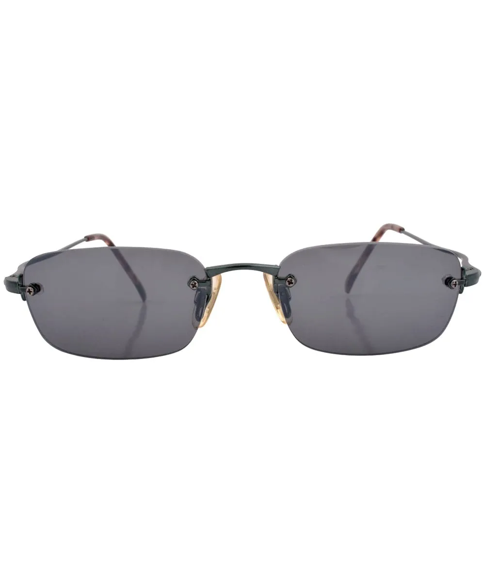 HIDDEN Green Rimless Sunglasses sold by Giant Vintage product image thumbnail 3