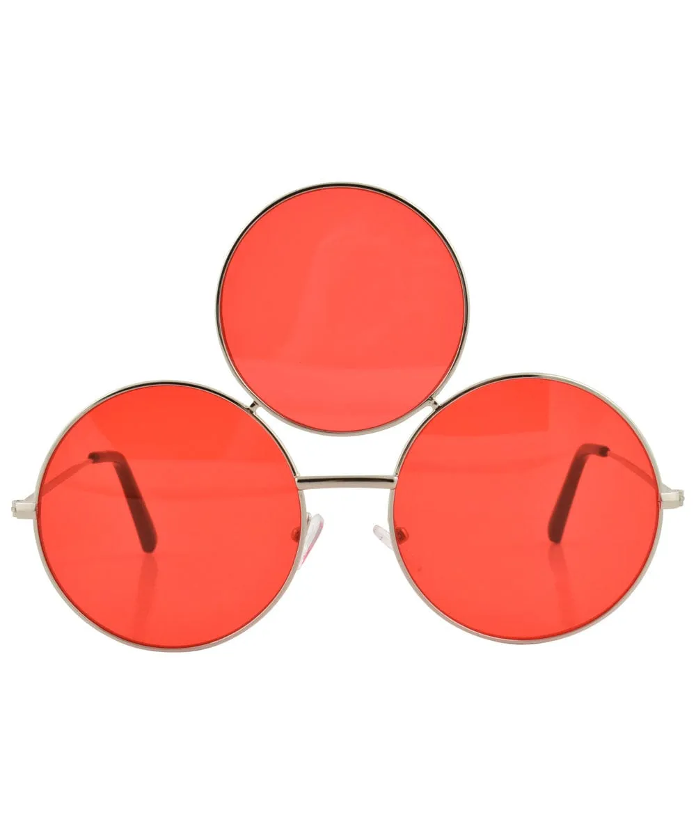 MEMORIUM Red Round Sunglasses sold by Giant Vintage product image thumbnail 3
