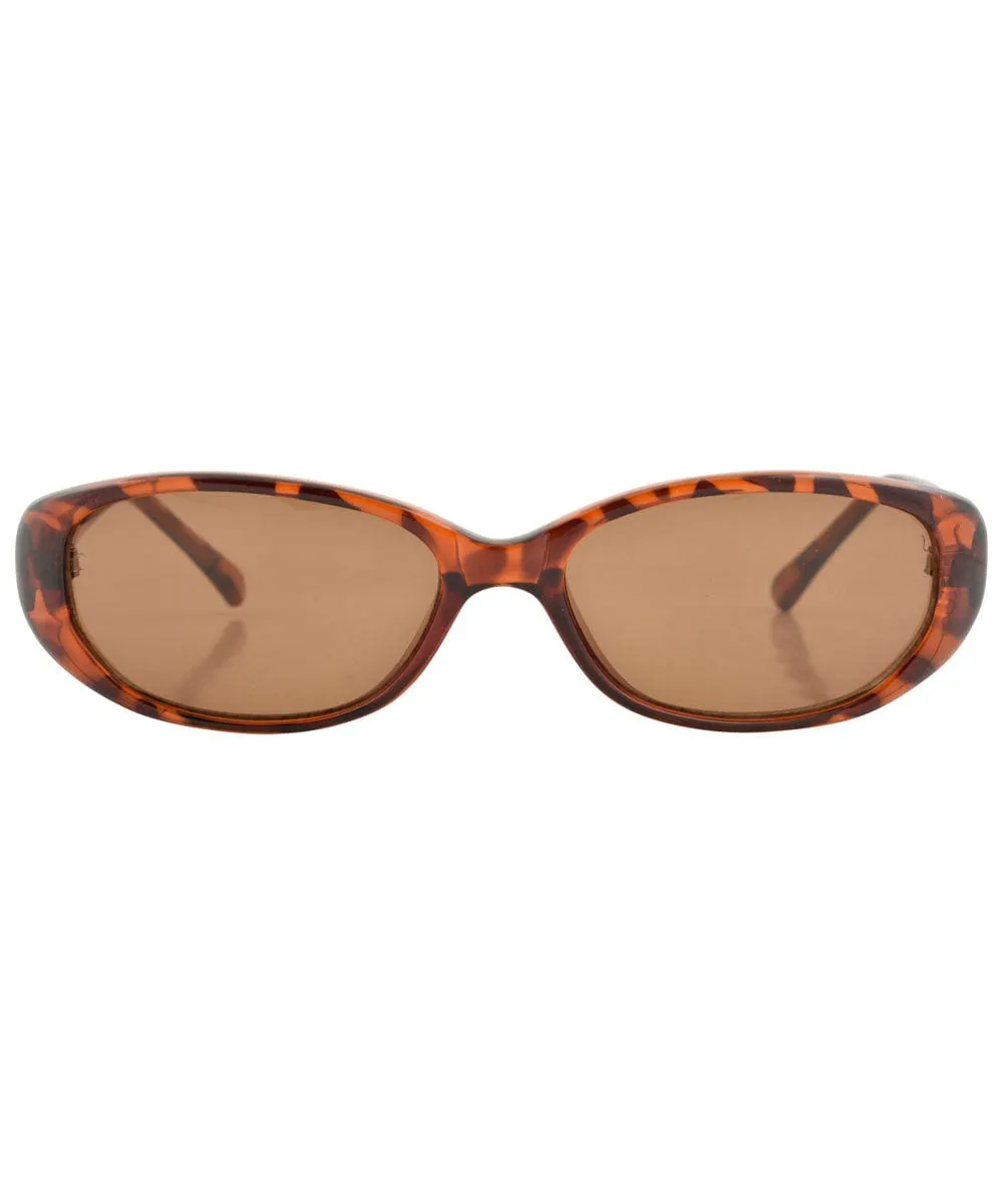 PERT Tortoise/Brown Oval Sunglasses sold by Giant Vintage product image thumbnail 2