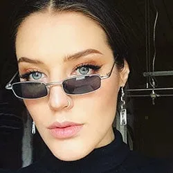 RADDY Silver/Smoke Micro Square Sunglasses sold by Giant Vintage