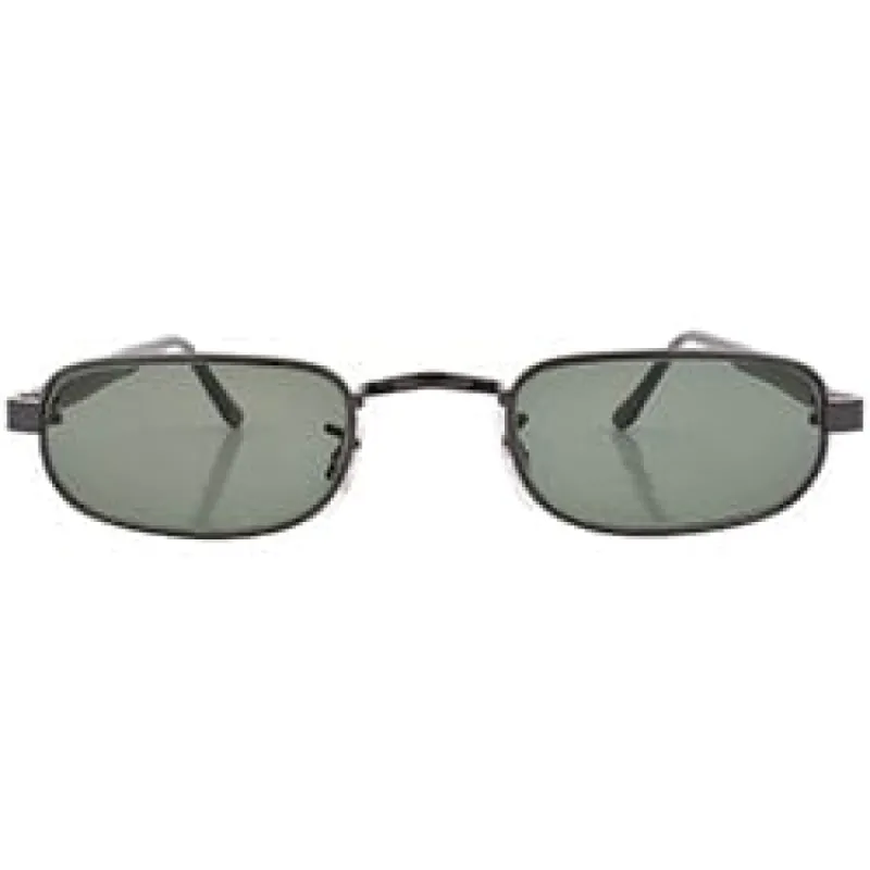 DECKS Gunmetal Trendy Slim 90s Sunglasses sold by Giant Vintage