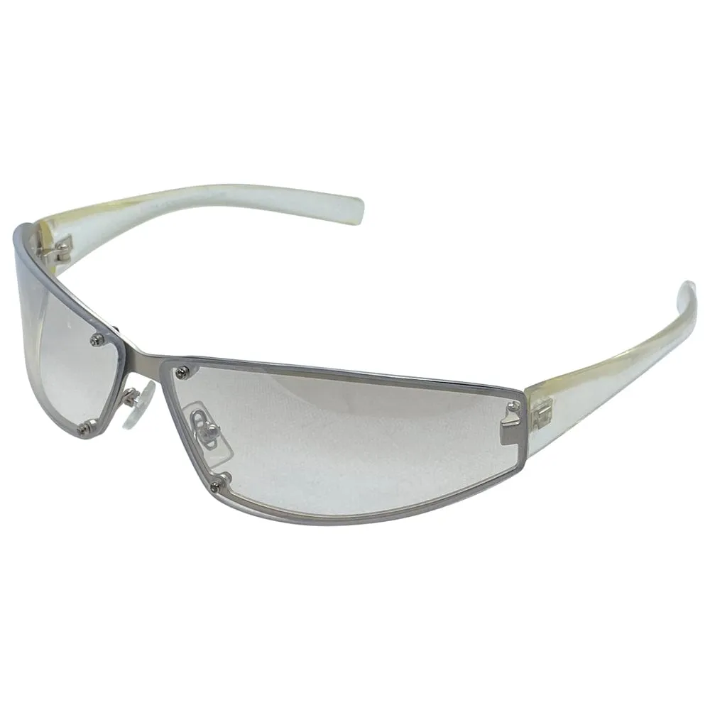 PAPYRUS Clear/Flash Sporty Wraparound Sunglasses sold by Giant Vintage