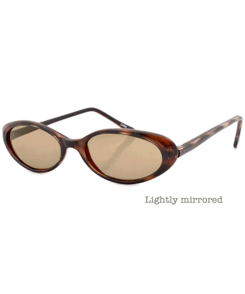 FUNKED Demi/Brown Oval Sunglasses sold by Giant Vintage product image thumbnail 3
