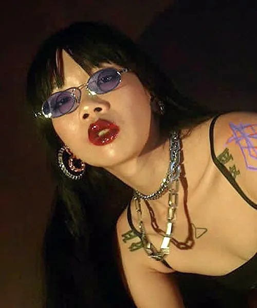 PUPPEEZ Purple Oval Sunglasses sold by Giant Vintage product image thumbnail 4