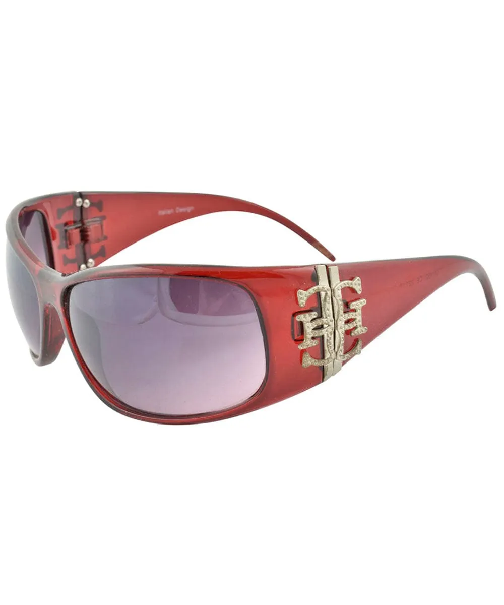 GLAM GLAM Red Fashion-Forward Sunglasses sold by Giant Vintage product image thumbnail 3