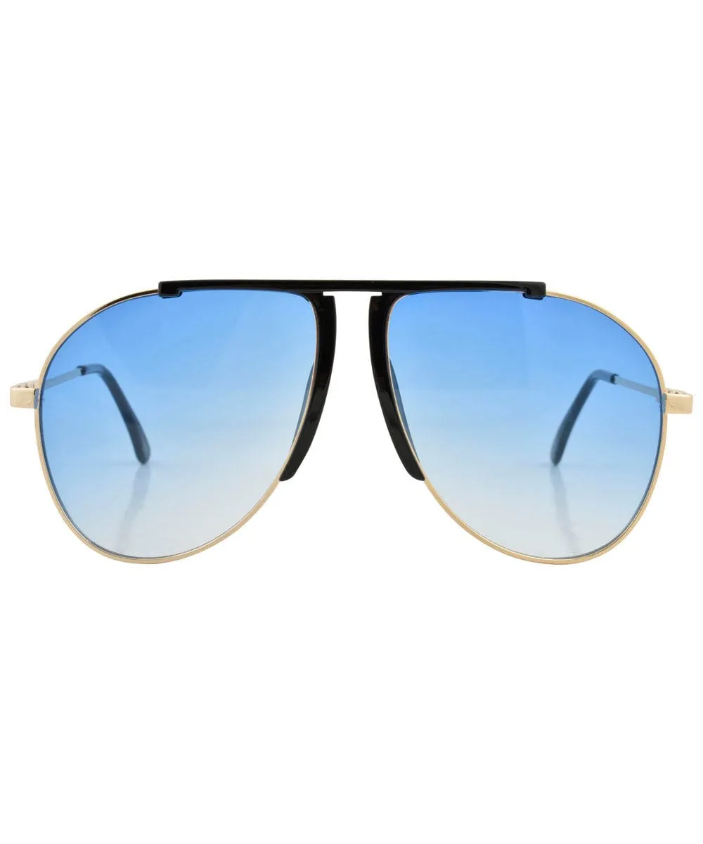 ROLLER Blue Aviator Sunglasses sold by Giant Vintage product image thumbnail 3