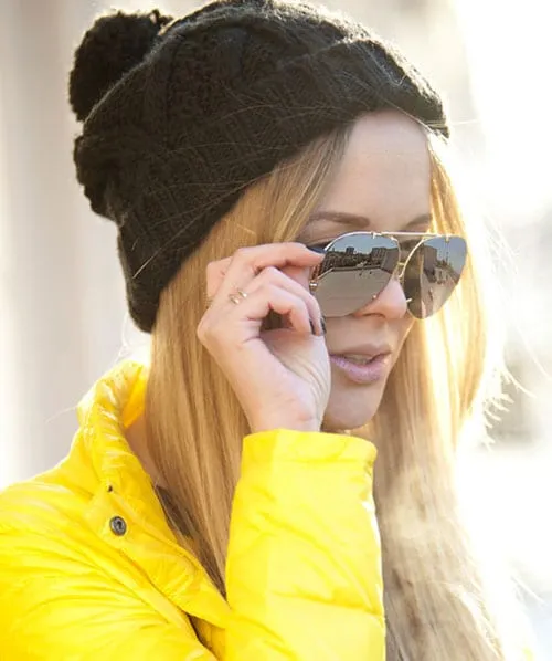 MILEAGE Gold/Mirrored Aviator Sunglasses sold by Giant Vintage product image thumbnail 3