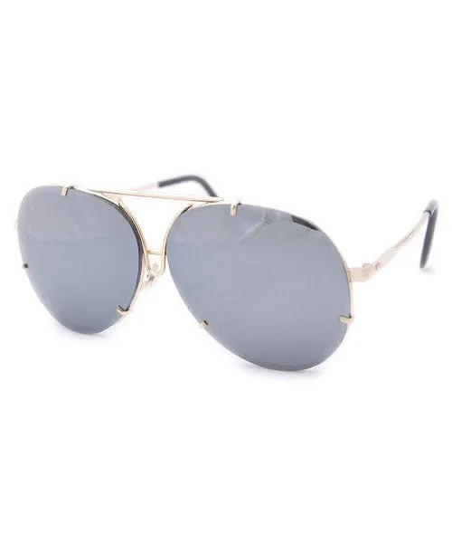 MILEAGE Gold/Mirrored Aviator Sunglasses sold by Giant Vintage product image thumbnail 2