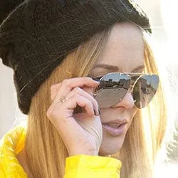 MILEAGE Gold/Mirrored Aviator Sunglasses sold by Giant Vintage