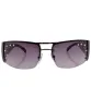 GLAMOURPUSS Gun/Smoke Rimless Sunglasses sold by Giant Vintage
