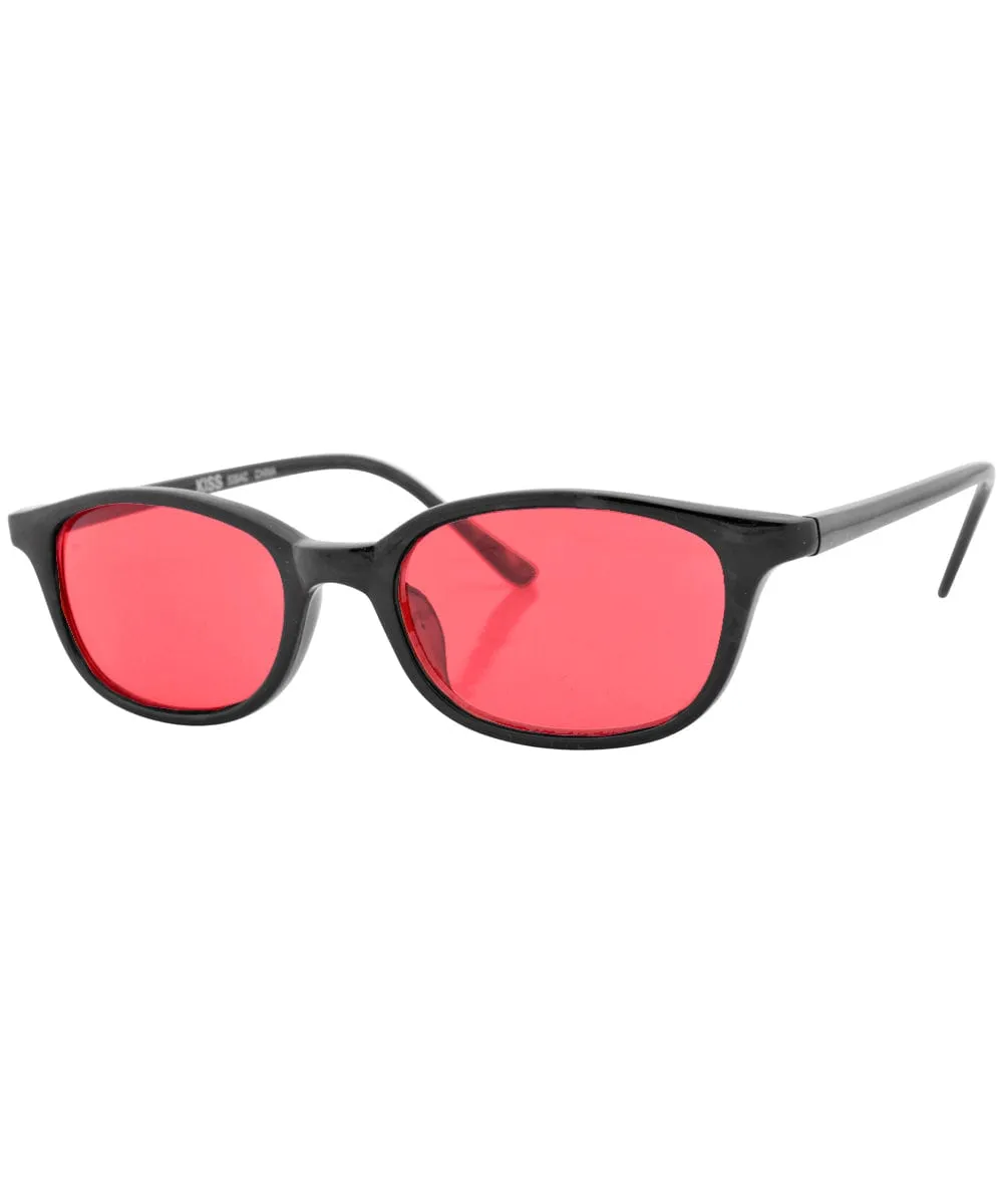 MAZZY Black/Red Classic Colored Y2K Sunglasses sold by Giant Vintage product image thumbnail 2