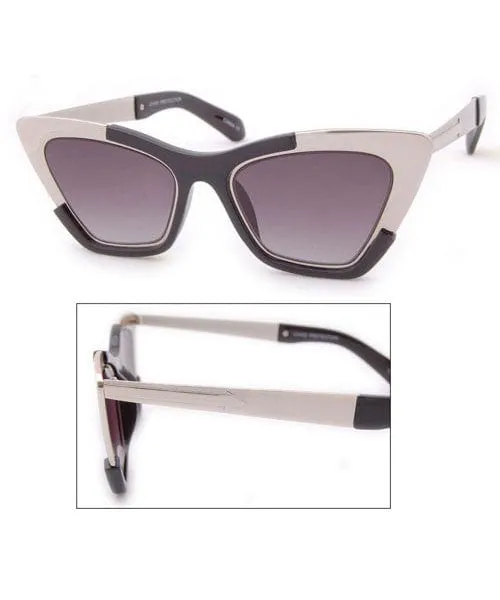 ZELDA Black/Silver Cat-Eye Sunglasses sold by Giant Vintage product image thumbnail 2
