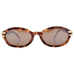 MELLIE Tortoise Oval Sunglasses sold by Giant Vintage