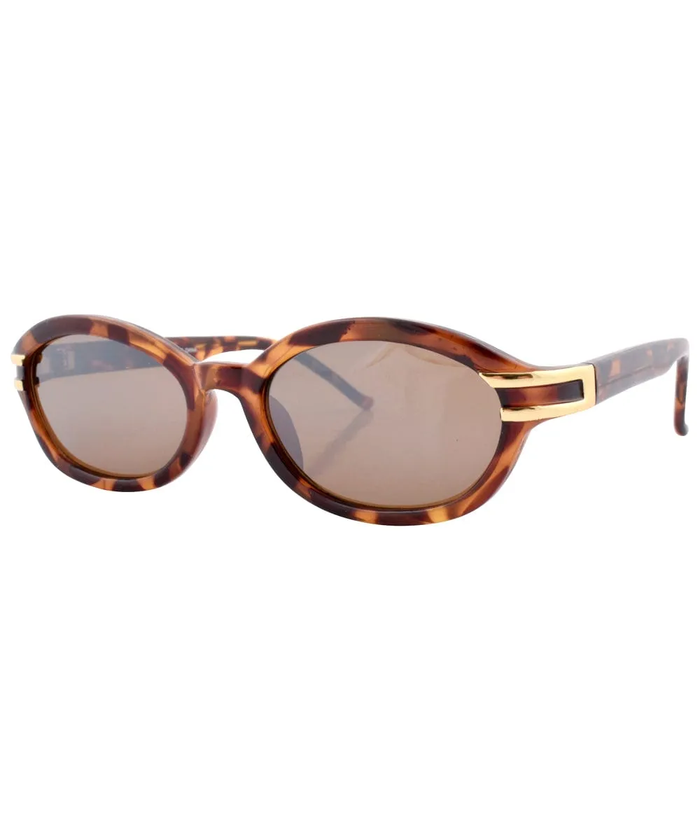 MELLIE Tortoise Oval Sunglasses sold by Giant Vintage product image thumbnail 2