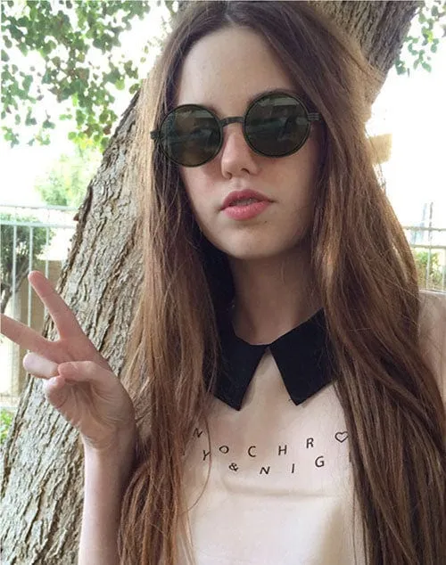 COMPLEX Black Round Sunglasses sold by Giant Vintage product image thumbnail 3