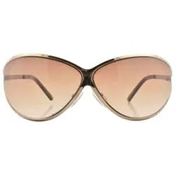 BOTOX Gold/Amber Oversized Sunglasses sold by Giant Vintage