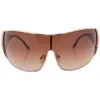 DROPPER Gold/Brown Shield Sunglasses sold by Giant Vintage