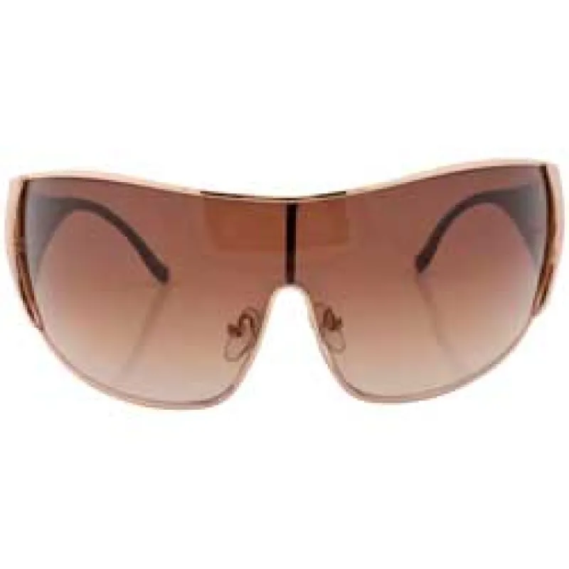 DROPPER Gold/Brown Shield Sunglasses sold by Giant Vintage