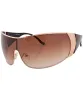 DROPPER Gold/Brown Shield Sunglasses sold by Giant Vintage