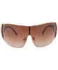 DROPPER Gold/Brown Shield Sunglasses sold by Giant Vintage