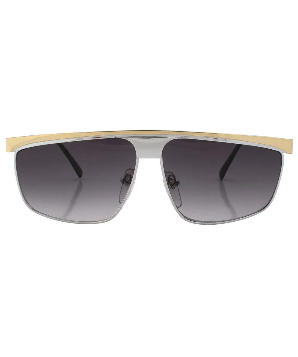 ZIPPO Silver/Goldtop Fashion-Forward Sunglasses sold by Giant Vintage product image thumbnail 3