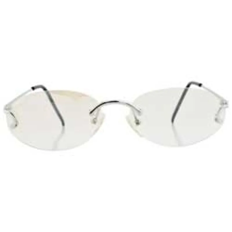 SERAPHIC Silver/Flash Rimless Sunglasses sold by Giant Vintage