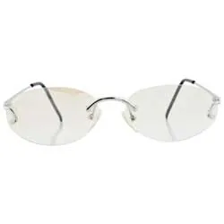 SERAPHIC Silver/Flash Rimless Sunglasses sold by Giant Vintage
