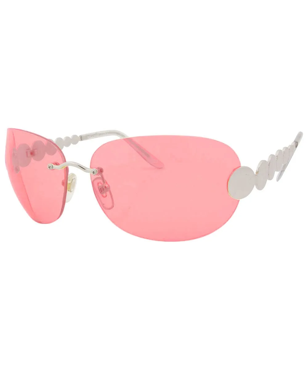 TASTY Pink Rimless Sunglasses sold by Giant Vintage product image thumbnail 2