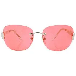 TASTY Pink Rimless Sunglasses sold by Giant Vintage