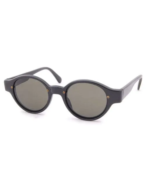 QUALITY Black Oval Sunglasses sold by Giant Vintage product image thumbnail 2