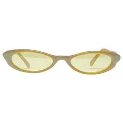 TALLY Yellow / Aqua Trending 90s Cat-Eye Sunglasses sold by Giant Vintage