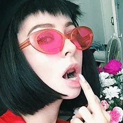 TABITHA Pink Cat-Eye Sunglasses sold by Giant Vintage product image thumbnail 2