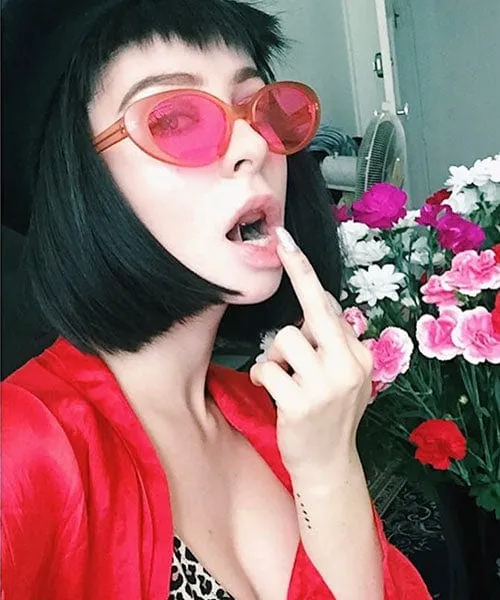 TABITHA Pink Cat-Eye Sunglasses sold by Giant Vintage product image thumbnail 4