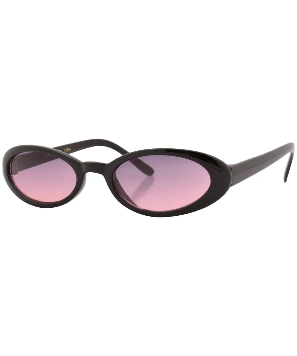 CHIKLET Black/Sunrise Oval Sunglasses sold by Giant Vintage product image thumbnail 2
